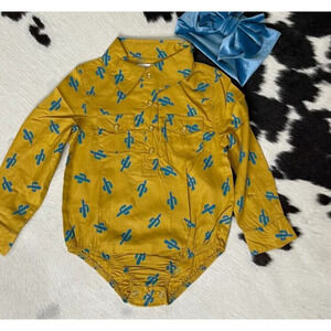 Cotton &Rye bodysuit with teal cactus,‎ 6-9months NWT